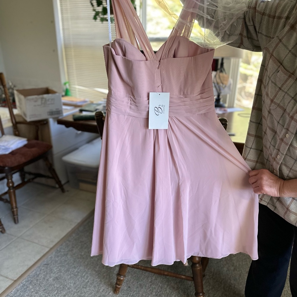 See By Chloe Pink Pleated Sundress with V-Neck